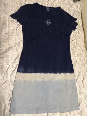 Vintage Rusty Light Blue Dip-Dye Dress